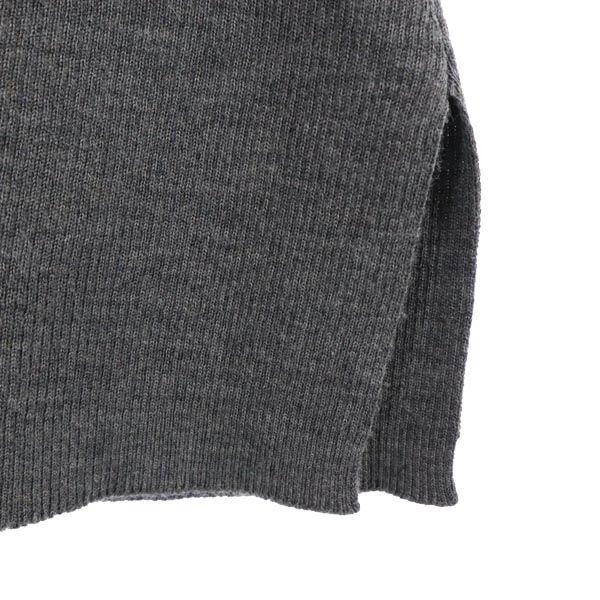 Rene Made in Japan Misto Lana Maglia a Manica Lunga Taglio 34 Grigio Donna Usato