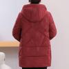 Übergröße 4XL-8XL Mäntel für Frauen mittleren Alters Winter Lange Parkas Kapuzen-Freizeit Dicke Warme Oberbekleidung Damenjacken