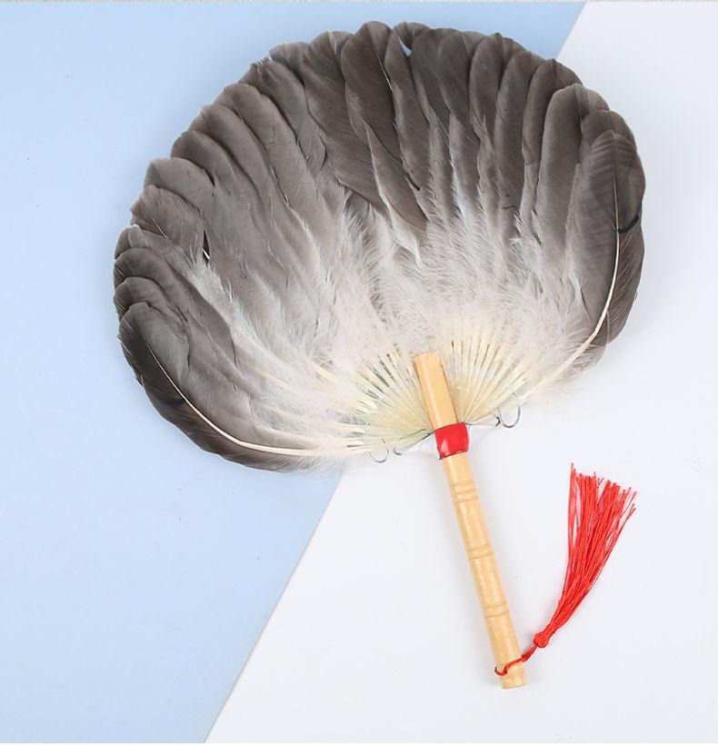 Handheld Goose Feather Fan for Summer - Classic Style for Children & Adults