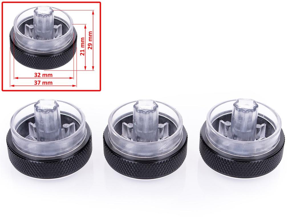 Ford S-MAX 06-14 Air Vent Knobs 3 Pcs Set