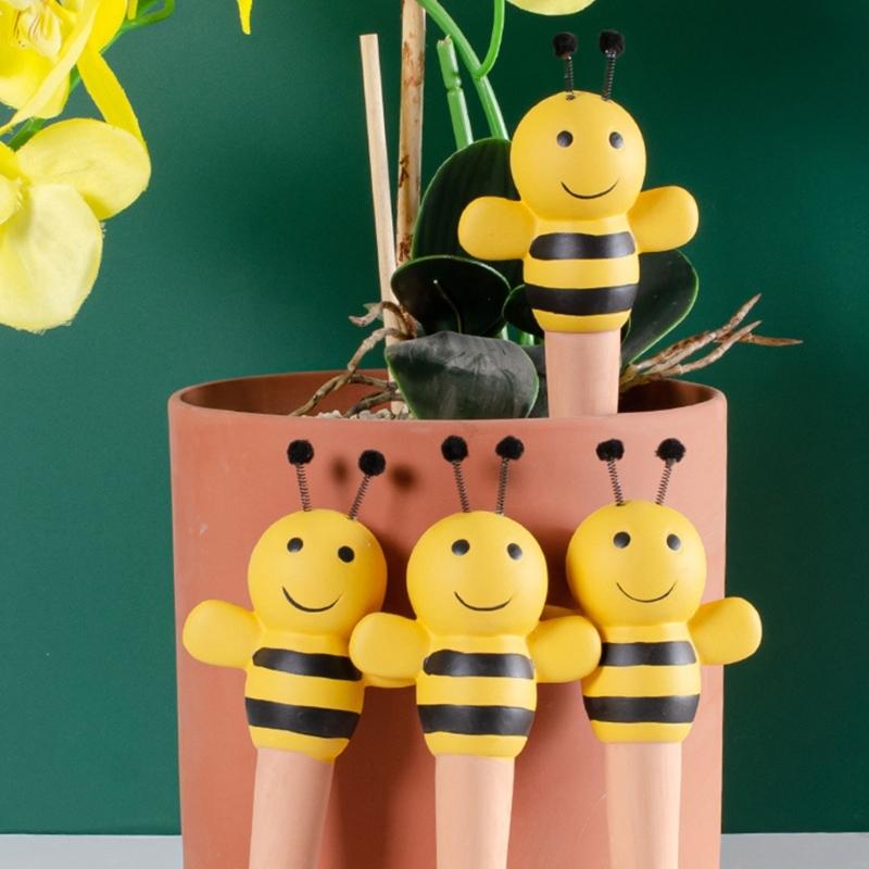 4pc Self Watering Planter Insert Plant Watering Stakes Bees Terracotta Watering Spikes Automatic Water Irrigation Device