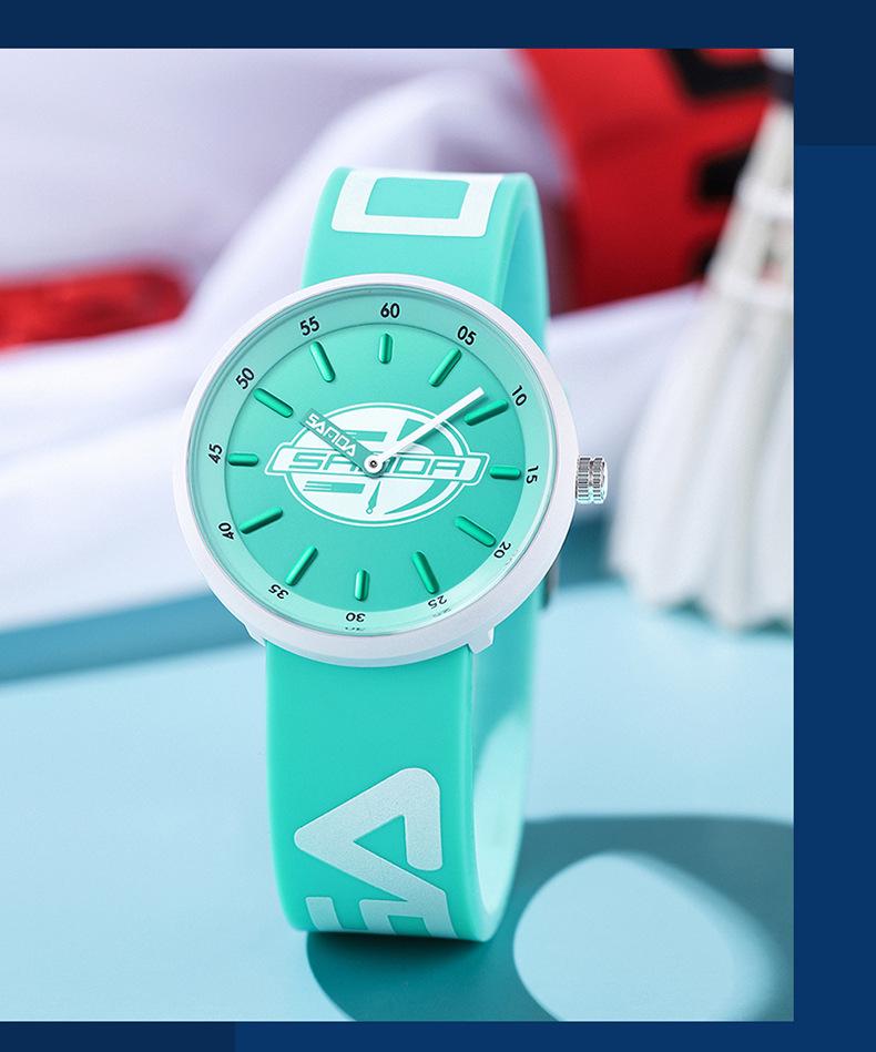 SANDA Unisex Silicone Strap Wristwatch - Trendy and Simple Design