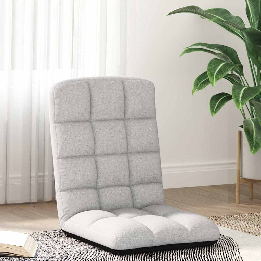 Foldable Floor Chair Cloud Grey 71 x 51 x 62 cm Fabric