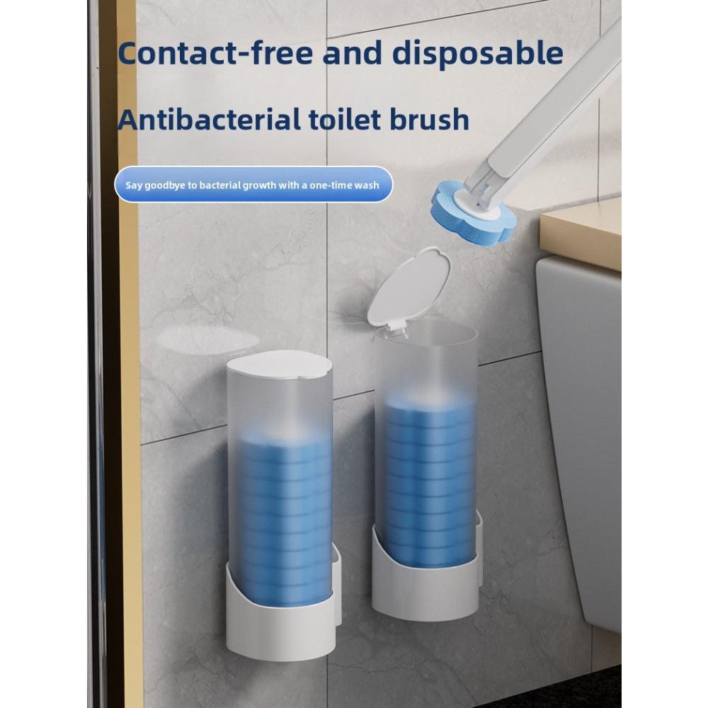 Einweg-Wechsel-Toilettenbürste, Einweg-Reinigungsstab-Werkzeug für die Tiefenreinigung von Badezimmer-Toiletten