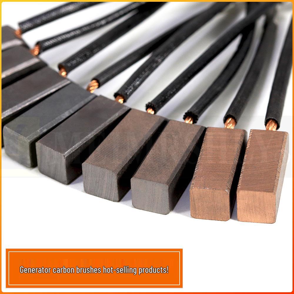 D252 Premium Graphite Motor Brushes 8*10*25mm for Creasing and Die-Cutting Machines, Generators.