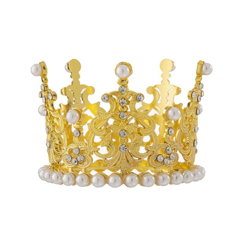 Flowers and decorations birthday baking crown children's round performance studio crown pearl headdress