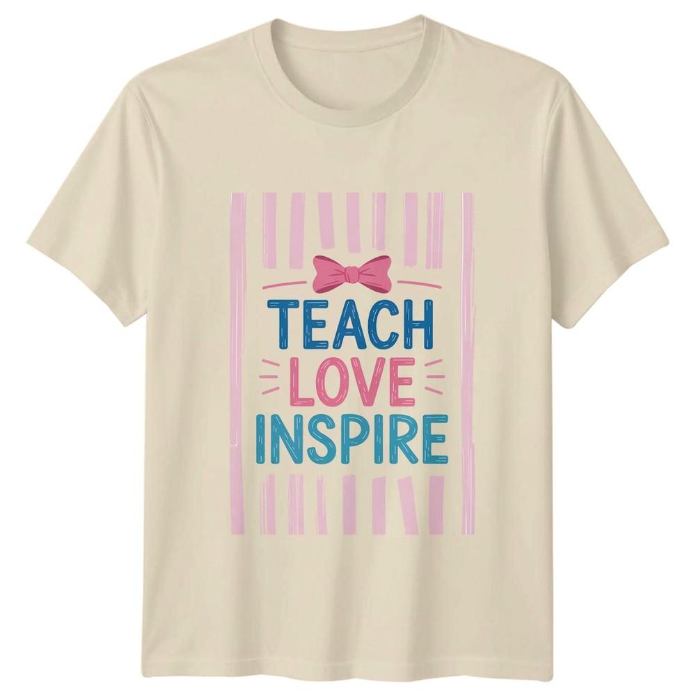 Teach Love Inspire Unisexs TShirt EleUnisextary Teacher Teaching Gift For Her