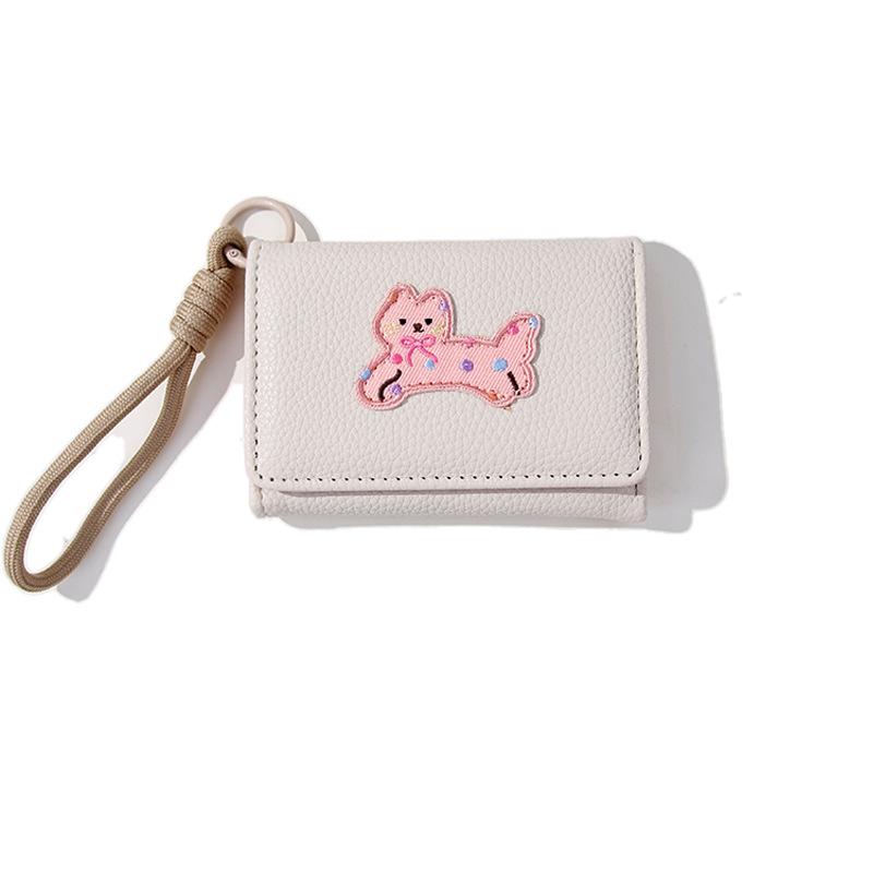 New Cute Cat Lanyard Card Holder & Women's Trifold Coin Purse Wallet