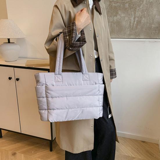 Padded Tote Bag Large Capacity Handbag Lightweight Shoulder Bag Commuter Tote for Women Work Date Party Shopping