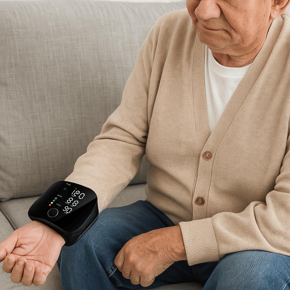 Smart Touch Digital Wrist Blood Pressure Monitor Sphygmomanometer Health Monitoring