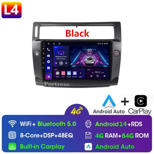 Android 14 Car Radio for Citroen C4 C-Triomphe C-Quatre 2004-2009 Multimedia Video Player Navigation GPS Carplay 4G QLED Screen