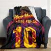 1pc Personalized Name Yamal Blanket, Gift, for Men and Women, Soft Blanket, Good for Sofa Bed Couch Travel, Lightweight Flannel Blanket