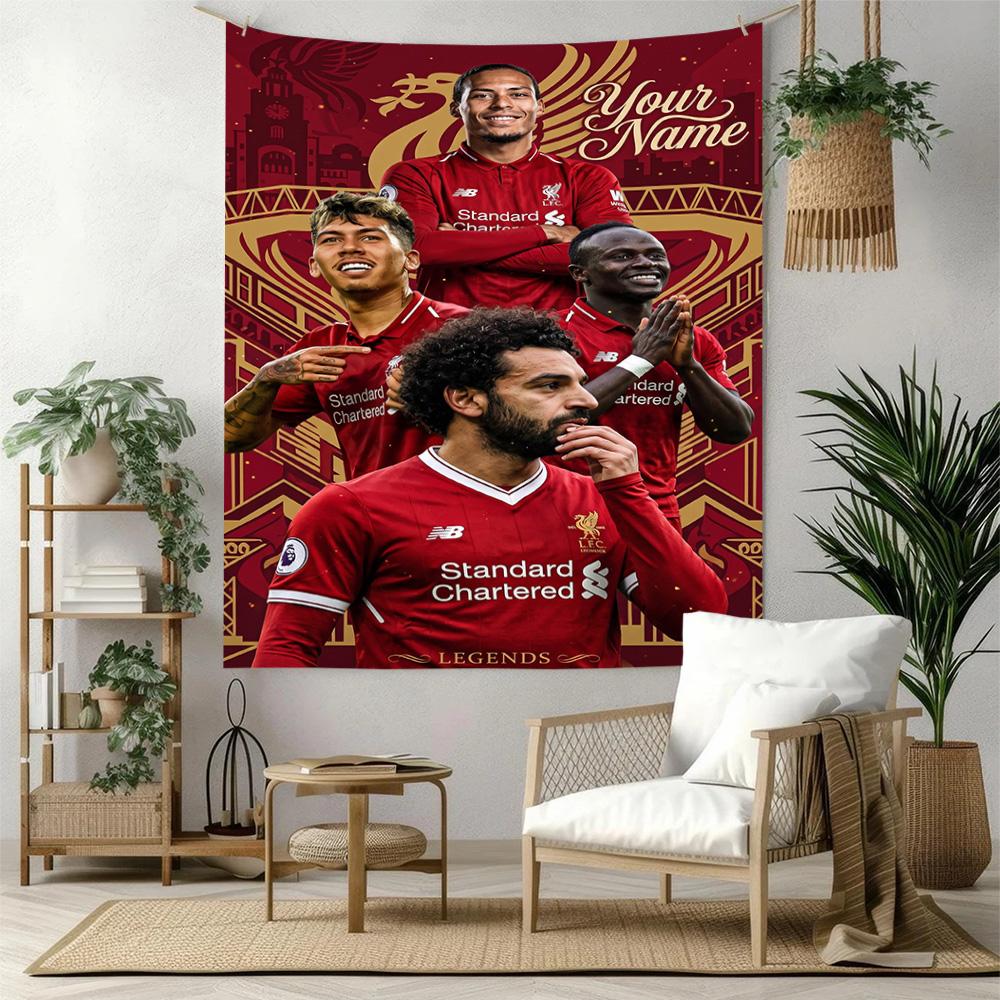 Liverpool Fc Custom Your Name Wall Decor Tapestry Art For Pet Memorial Birthdaywedding Party Backdrop Family Gift