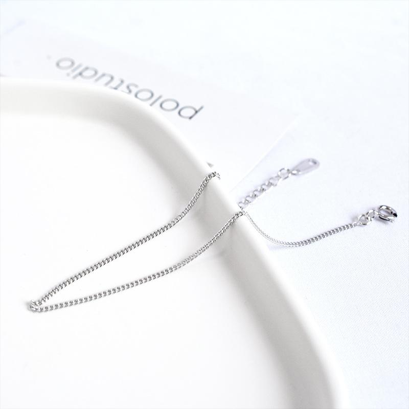 925 Sterling Silver Korean Version Simple Snake Bone Chain Bracelet Women Adjustable Trend Wild Fashion Jewelry Accessories