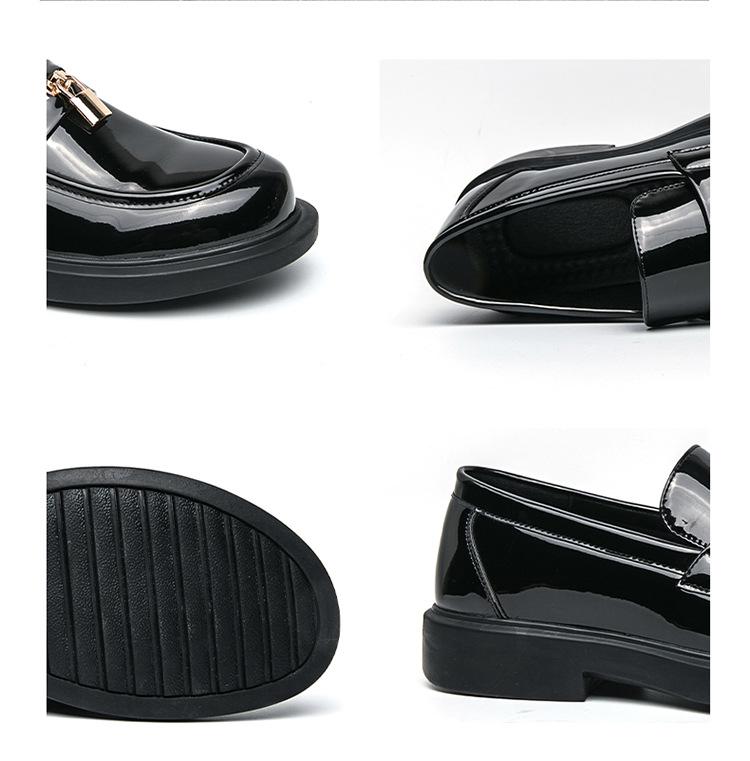 Men's Plus Size Leather Slip-on Loafers: Formal & Casual Thick Sole Shoes