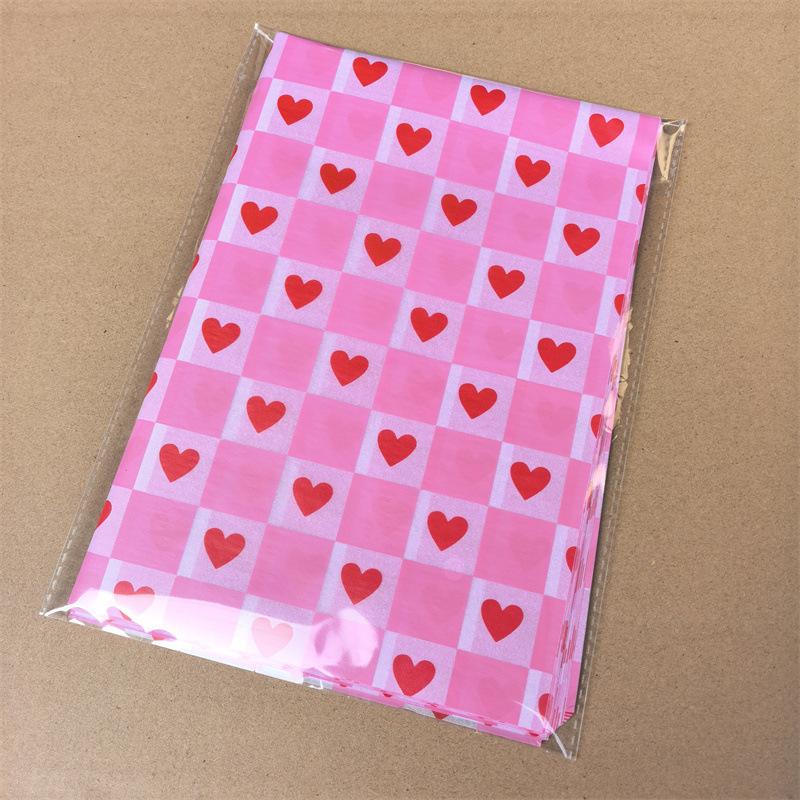 Valentine's Day Love Printing Snow Pear Paper 50X35CM Paper Flowers Gift Wrapping Paper