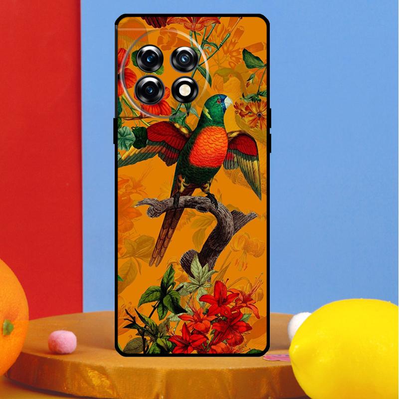 Birds Vintage Tropical FLORAL Cover For OnePlus Nord CE 4 2 3 Lite N30 N10 N20 OnePlus 13R 13 12 12R 11 10 Pro 10T 8T Case