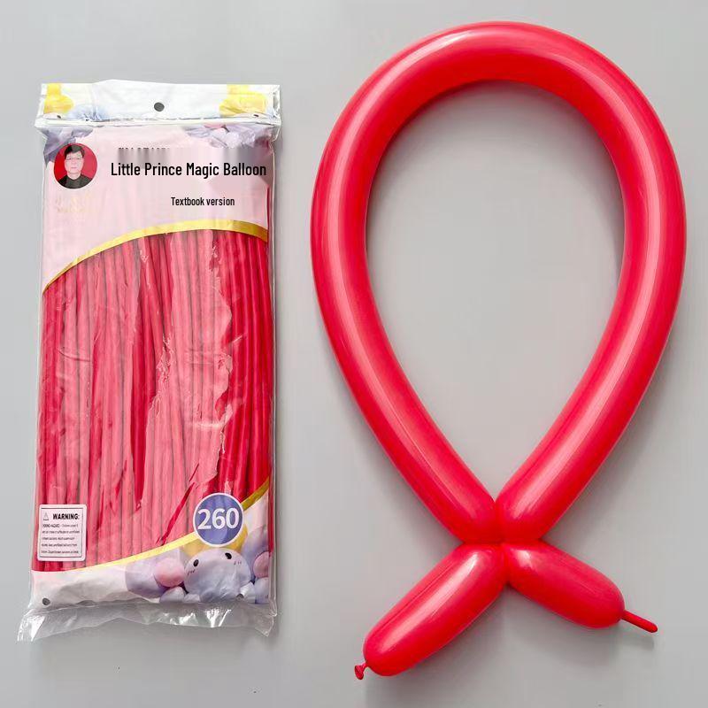 260-Piece Non-Toxic Macaron Long Balloons for Children - Magic Clown Modeling