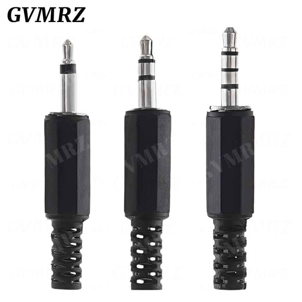 5PCS/lot 3.5mm 1/8 "Single/Double Channel Stereo Plug Welding Type Audio Male Plug 3.5 Socket 2 3 4 Section adapter connectors