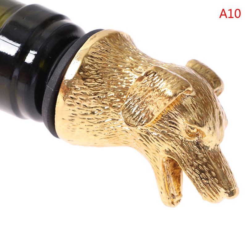 1Pc Zinc Alloy Animals Head Wine Pourer Wine Bottle Stoppers Wine Aerators Gift