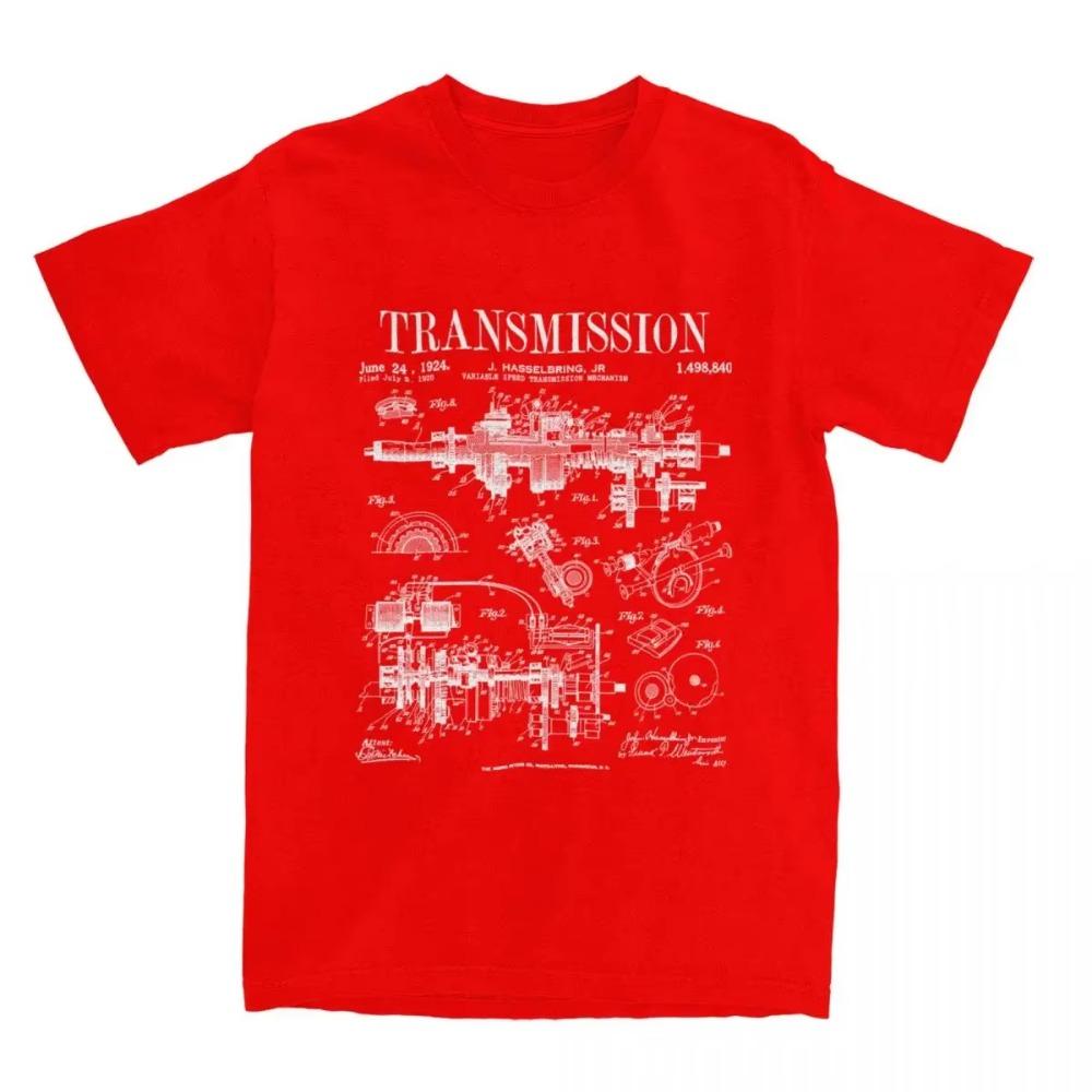 Unique Car Automobile Engine Transmission T-Shirts for Men Women  Tee Shirt Summer Clothes