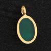 Green Onyx Pendant 925 Sterling Silver Gold Plated Jewelry Gift for Her
