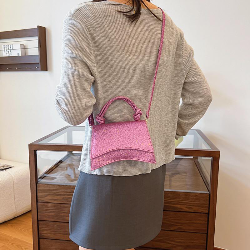 Elegant Black White Pink And Silver Sequin Handbag For Women Casual Daily Use