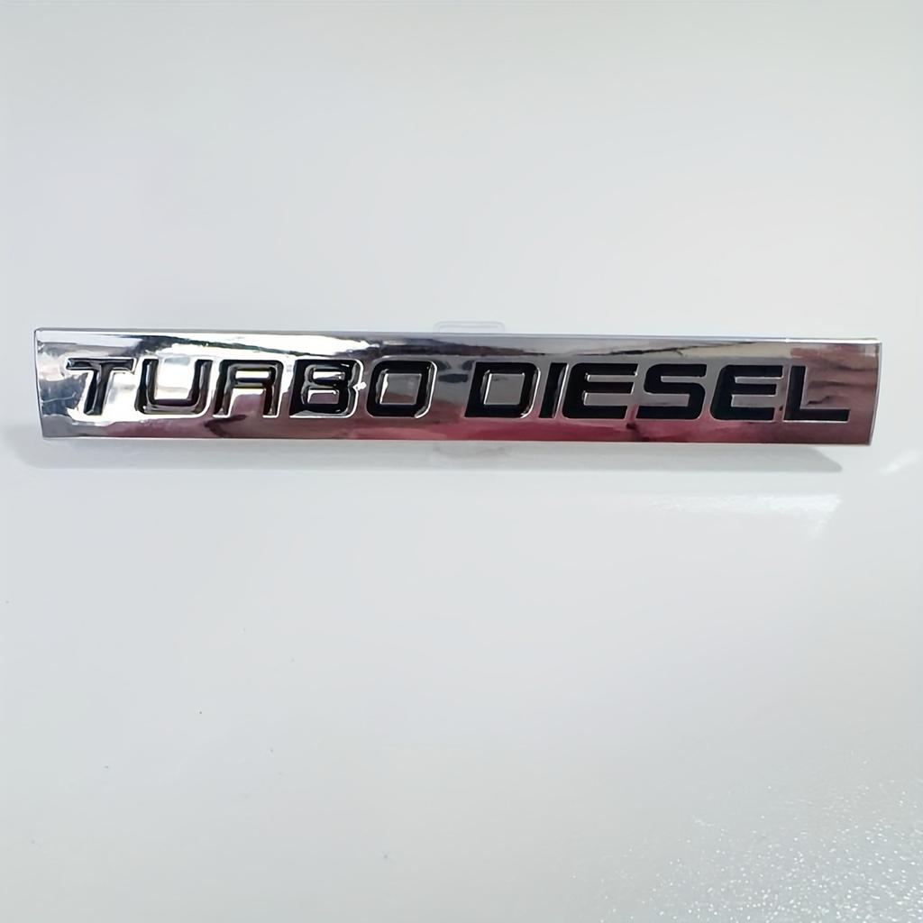 3d Chrome Metal Rear Trunk Car Badge Logo Turbo Diesel Emblem Sticker Body Decal Adhesive Stickers Accessories