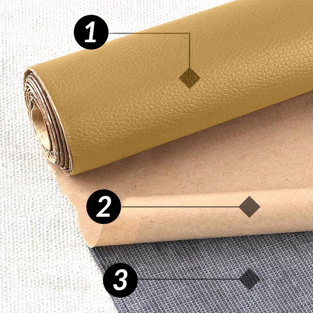 Self-adhesive leather patch 50x137cm Light yellow