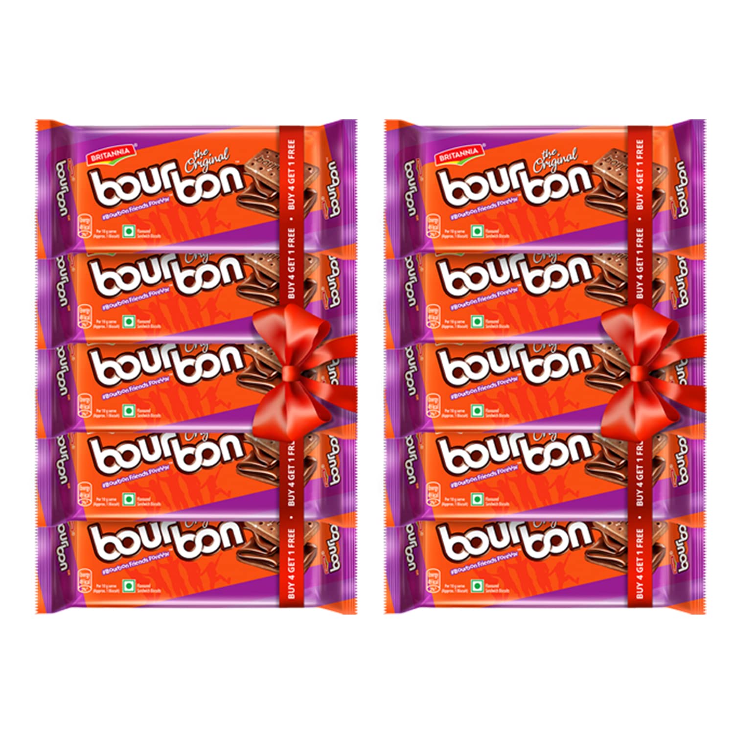 Britannia Bourbon The Original Biscuits, 500 g Pack of 2