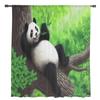 Panda Green Forest Bamboo Cute Sheer Curtains For Living Room Bedroom Kitchen Window Voile Drapes Home Decor