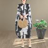 DIMANAF New 2026 Women Plus Size Long Dress Lady Summer Beach Loose Oversize Maxi Floral Print Cotton Vintage Black