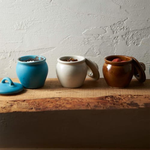 Rikizo Jyobi Round Jar, Small, White, Diameter 6.5cm x Height 9cm, Capacity 120ml, Made in Japan, R-922699