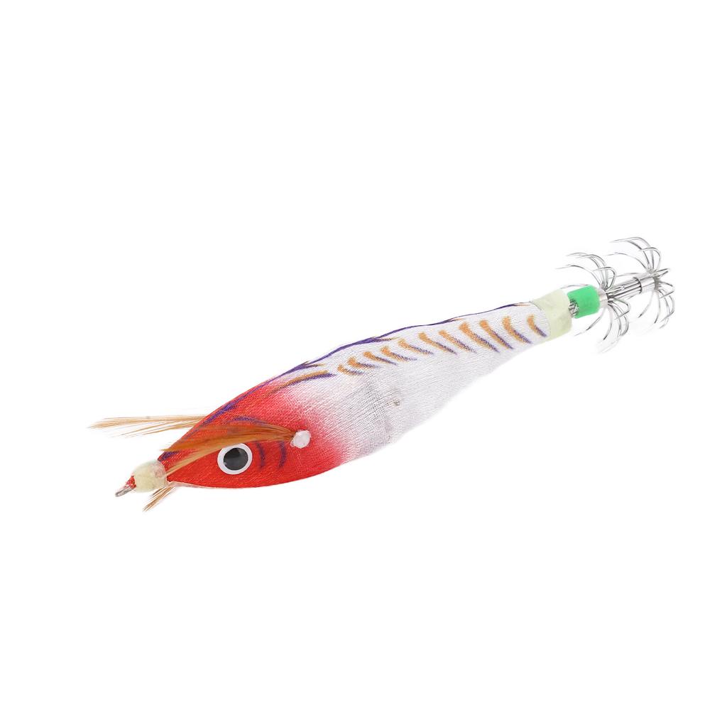 Fishing Squid Jigs Bait Squid Jig Hook Hard Fishing Lure with Luminous Effect for Ocean Boat River Pond FishingRed Head