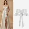 Elastic Bowknot Cinch Belt Elegant Dress Waistband Versatile Lace Waist Belt  for Women