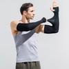 Plus Size Men’s Summer UV Protection Arm Sleeves, Ice Silk Cooling Sleeves, Breathable Loose Sun Sleeves for Cycling Running Outdoor