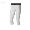 Men's Quick-Dry White Compression Capri Pants for Running and Basketball