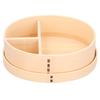 Wood Color Bento Box Oval Shape Sushi Lunch Box Food Storage Container for Student Adult