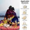 1pc Beauty and The Beast Printing Blanket - Soft, All-Season Throw for Office Blanket,  | Personalized Gift with Adorable Cartoon Design
