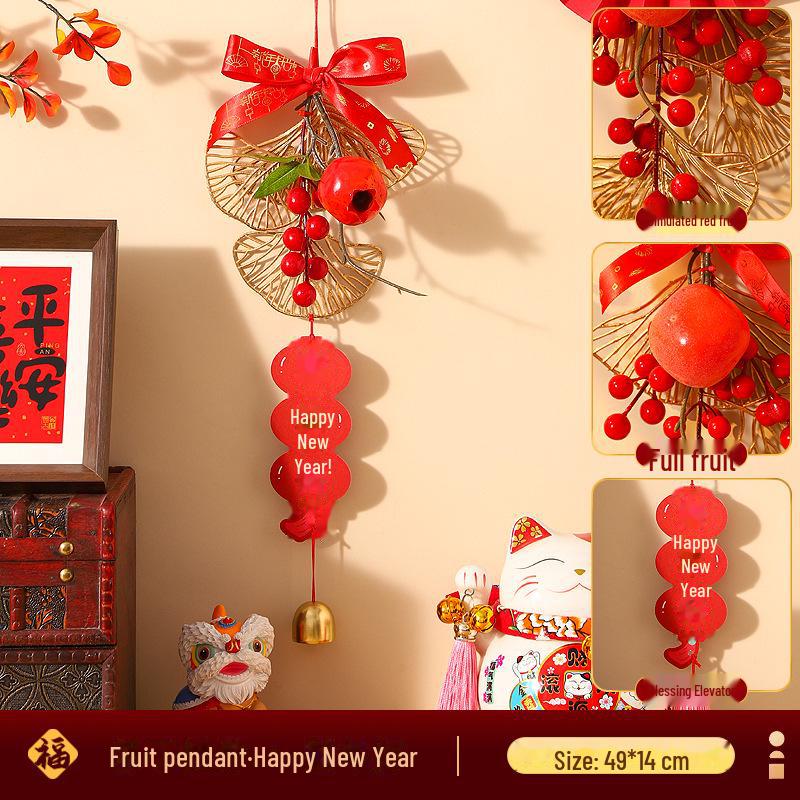 Fortune Fruit Pendant: Snake Year Spring Festival Decoration for Living Room