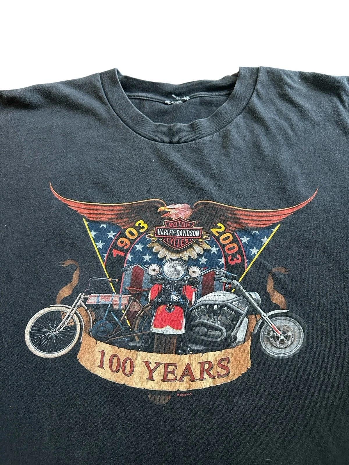

Vintage Harley Davidson 100 Year Anniversary T-Shirt Men s XL 2003 Nevada Usa XL