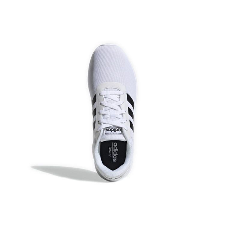 Adidas Neo Lite Racer 2.0 Comfortable PU Cushioning Lightweight Low-Top Casual Running Shoes Men Sneakers White EG3282