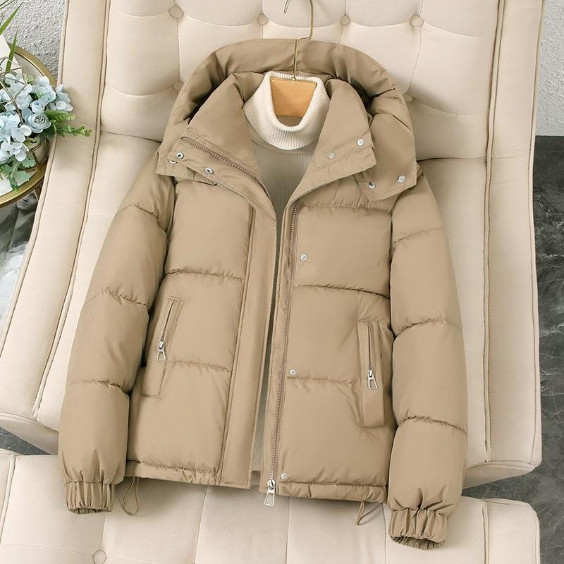 Cotton-padded Jacket Women's Autumn and Winter Short Large Size Loose Cotton-padded Jacket Small Hooded Fashion Warm Casual Jacket