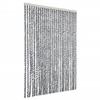 VidaXL Fly Curtain Grey and Black and White 118x220 Cm Chenille, Door Fly Curtain, Insect Curtain of 4004882