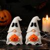 Pumpkin Decor for Home Halloween Ghost Gnome Figurine, Creative Desk Ornament, 3D Printed Small Collectibles Mini Statue Shelf Display, Funny Holiday