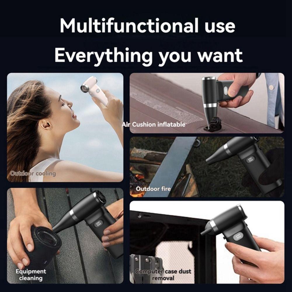 110000 RPM Portable Handheld Fan 100 Wind Speeds Powerful Dust Blower Mini Turbo Violent Fan  Home