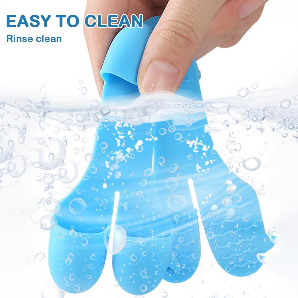 Heat Resistant Oven Gloves Anti Slip Silicone Grip 3 Finger Design for Grilling BBQ Baking Cooking Kitchen Restaurant Camping