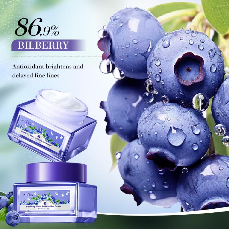 SADOER Blueberry Hyaluronic Acid Skin Brightening Cream Skincare Moisturizing Nourishing Facial Creams Beauty Skin Care Product