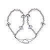 1Pc Silver Color Heart Phone Charms Plastic Love Beaded Rope For Phone Women Men Short Cell Phone Lanyard Keychains