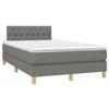 Exclusive House - Slatted Bed Base with Dark Grey Mattress 120x190cm Fabric